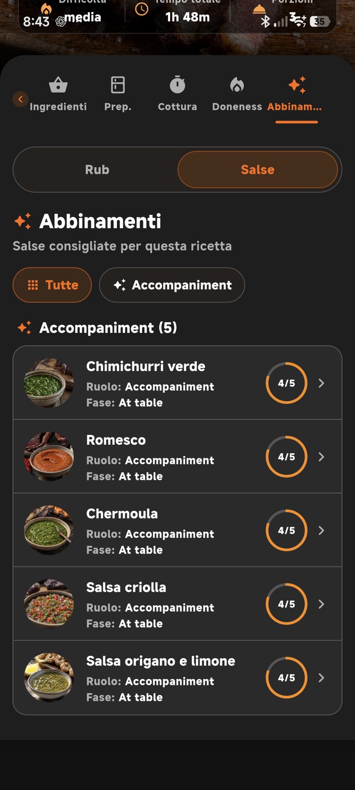 Anteprima dell app BBQ Pilot con home, ricette e cottura guidata 2