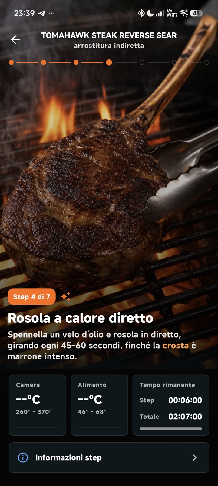 Anteprima dell app BBQ Pilot con home, ricette e cottura guidata 4
