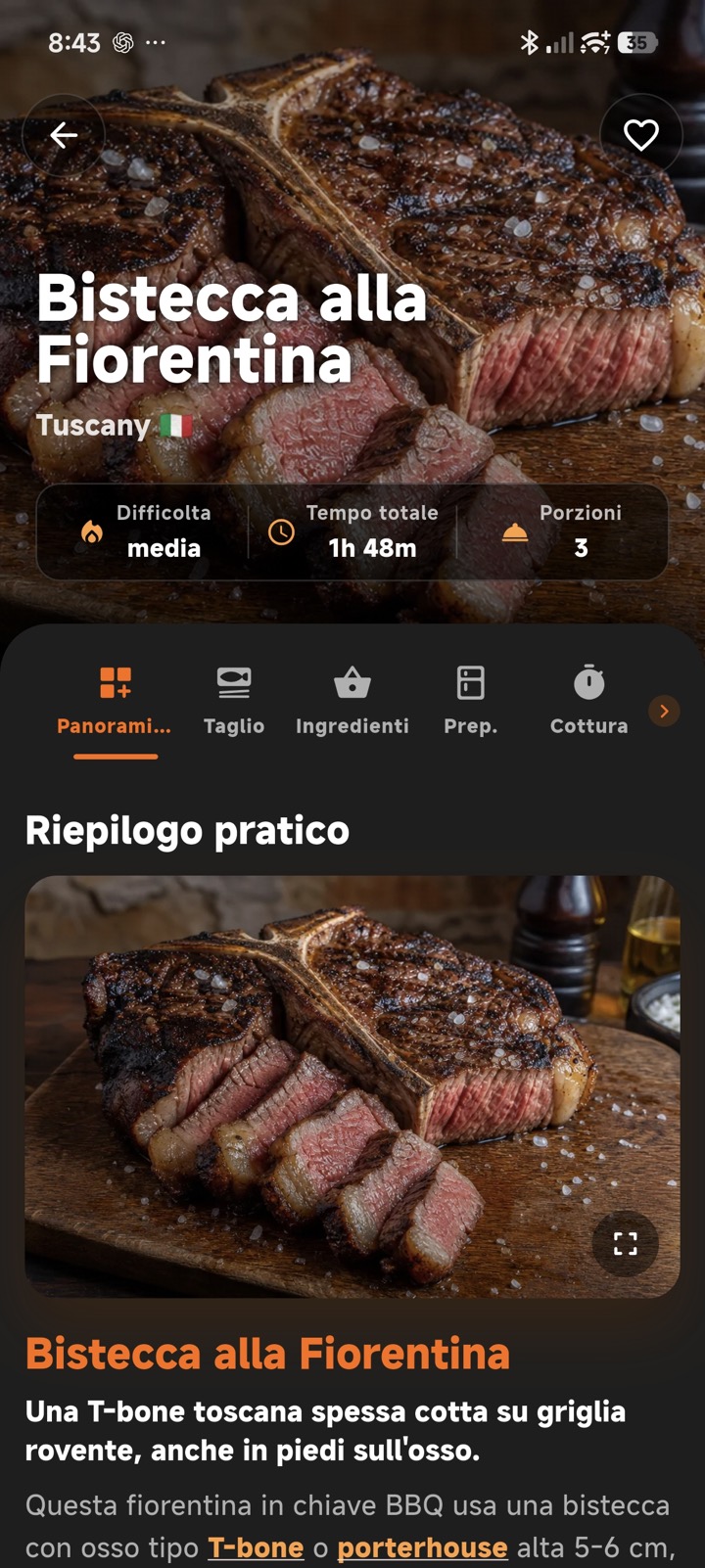 Anteprima dell app BBQ Pilot con home, ricette e cottura guidata 9